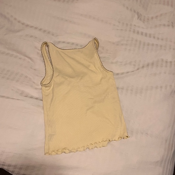 Old Navy Ribbed Cinched-Front Tank Top - Butter Yellow (S) - Picture 5 of 5